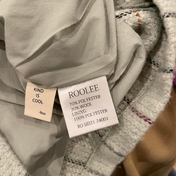 Roolee sage Plaid Wool-Blend Mini Skirt Small, Academia cottagecore twee Preppy - Picture 6 of 8